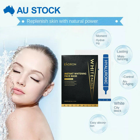 Eaoron Hyaluronic Acid Collagen Deep Hydrating White Face Mask Minimising Dark