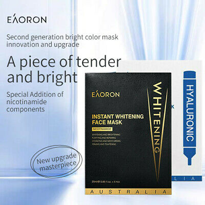 Eaoron Hyaluronic Acid Collagen Deep Hydrating White Face Mask Minimising Dark