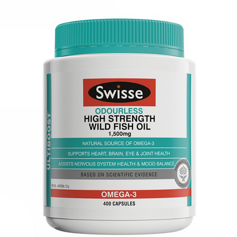 Swisse Ultiboost High Strength Odrls Wild Fish Oil 1500Mg 400 Capsules