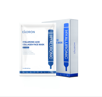 Eaoron Hyaluronic Acid Collagen Deep Hydrating White Face Mask Minimising Dark