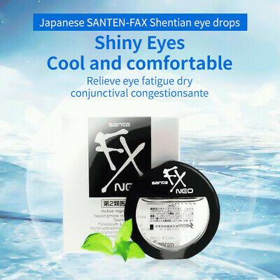 Santen Sante FX Neo Cool Eye Drops ease Chronic Dry Sore Japanese Eyedrops 12ml